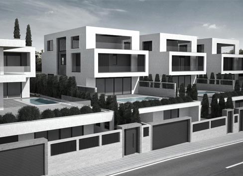 1x580m² και 3x450m² Πολυτελείς Μονοκατοικίες με Πισίνες - Roof Garden - Υπόγειο Parking - Υπέροχη Θέα / Θέρμη Πανόραμα Θεσσαλονίκης